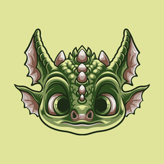 Dragon Head mascot great illustration for your branding business