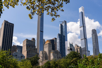 Fototapeta na wymiar New York midtown and business skyscrapers under daylight sky