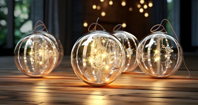 Round Rainbow Clear Glass Ball Christmas Ornaments Christmas Tree Baubles Glass Fillable Ball for Christmas Party Birthday Wedding Decorations DIY Ornaments