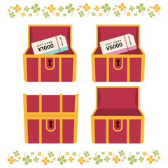 四葉のフレームと抽選会の宝箱セット