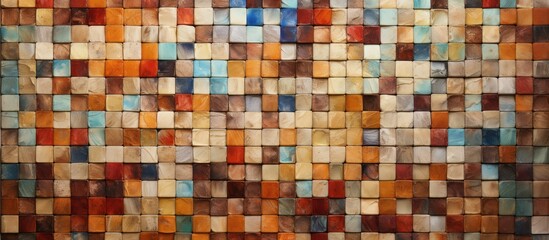 Fototapeta premium Mosaic background with texturized tiles