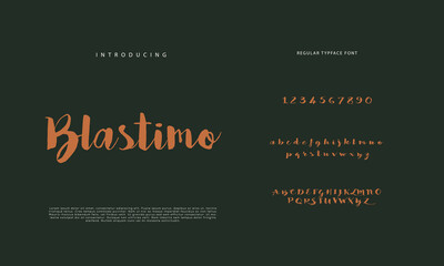 Best Alphabet Painting Paint Brush Beauty Script Logotype Font lettering handwritten