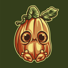 Pumpkin Head mascot great illustration for your branding business