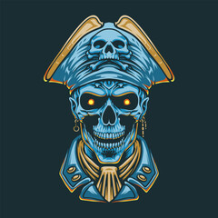 Skull Head mascot great illustration for your branding business