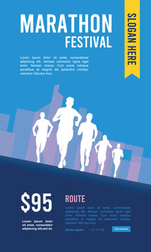 Great elegant colorful vector editable marathon poster background design for your marathon championship event	
