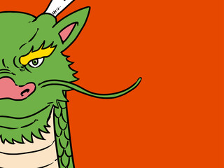 お正月辰年龍年賀状