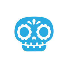Scull icon vector. Day of the Dead illustration sign. Holiday symbol or logo.