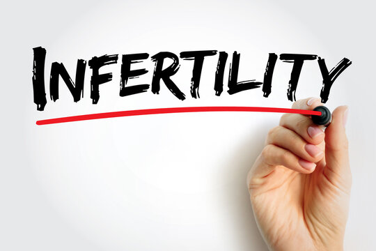 Infertility is defined as not being able to get pregnant after one year of unprotected sex, text concept background