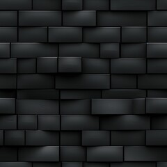 Black background with an array of evenly spaced squares, AI-generated.