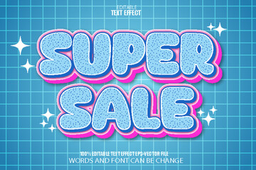 Super Sale Editable Text Effect Cartoon Style
