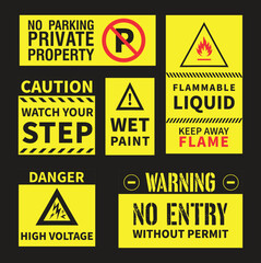 Warning Sign Street Sign Vector Pack