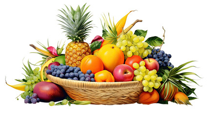 Fruits in basket Ai Generative