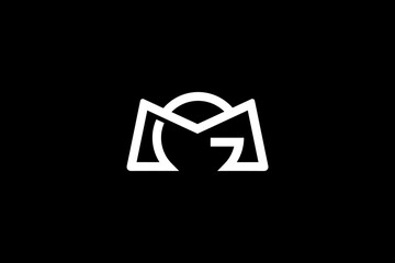 Initial Letter MG Logo Design Vector - obrazy, fototapety, plakaty