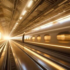Fototapeta premium 未来の地下鉄 高速鉄道