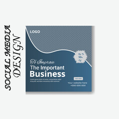Professional modern style business social media  design template .Flat Design Vector Illustration. Stationery Design.
