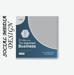 Professional modern style business social media  design template .Flat Design Vector Illustration. Stationery Design.
