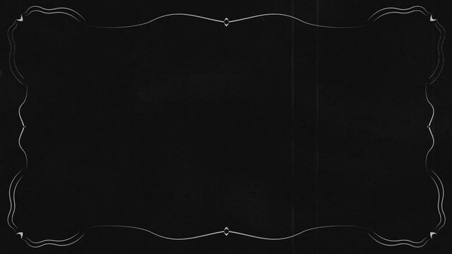 Retro Silent Film Style Frame. A re-created film frame from the silent movies era. Film projector flickering background.