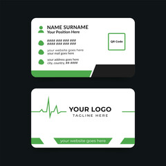 Modern medical doctor business card design for clinic hospital	

