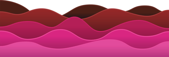 paper cut wave design frame 