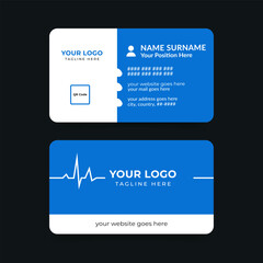 Healthcare doctor professional visiting business card template	
