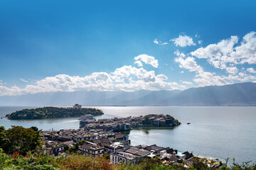 Erhai Lake at Dali, Yunnan Province of China