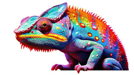 Colorful chameleon Ai Generative - obrazy, fototapety, plakaty