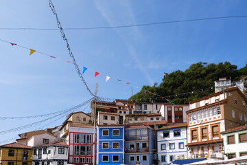Fototapeta na wymiar Colorful houses in the town of Cudillero Asturias, Spain.