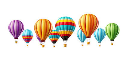 Naklejka premium Colorful hot air balloons Ai Generative
