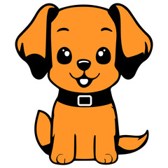 Cute Dog Kawaii Illustration
