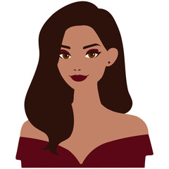 Elegant Latina Woman Illustration