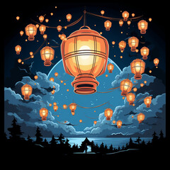 Obraz premium lantern in the night