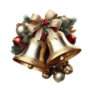 christmas bells isolated on white