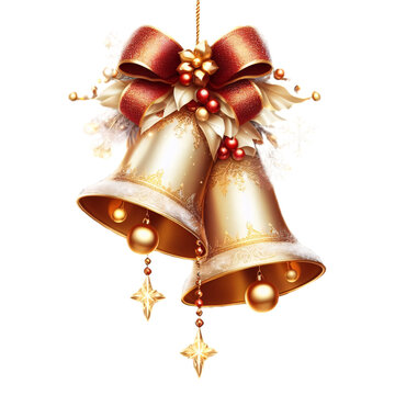 christmas bells isolated on white