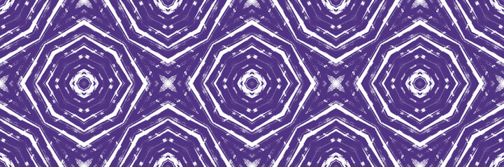 Exotic seamless border. Purple symmetrical