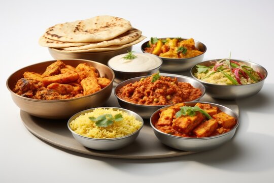 Indian ethnic food buffet on the table