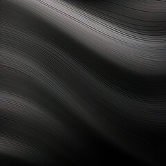 Black dark gray silver white wave abstract background for design. Light wave, wavy line. Ombre gradient. Noise rough grungy grain brushed metal metallic effect. Web Banner. - Generative AI