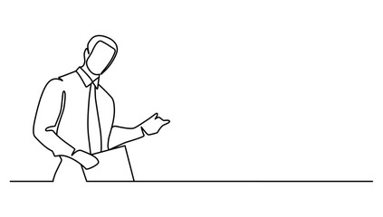 presentation, person working , business people vector line art