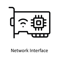 Network Interface vector  outline Design illustration. Symbol on White background EPS 10 File