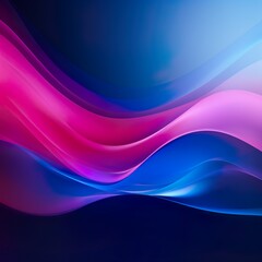 Naklejka premium Dark blue violet purple magenta pink burgundy red abstract background. Banner. Color gradient, ombre. Wave, fluid. Bright light wavy line, spot. - Generative AI