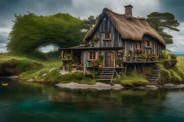 Fototapeta na wymiar a wooden house