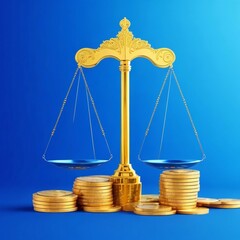 Scales of justice and money