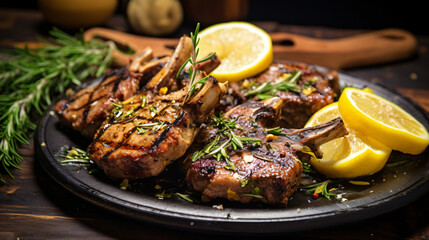 Grilled lamb chops