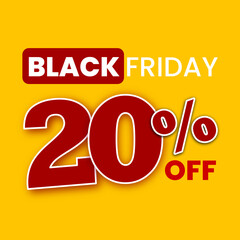 black friday sale poster 20percent off