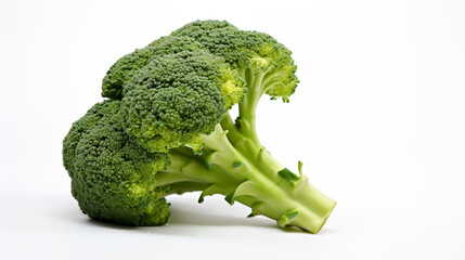 a piece of broccoli is shown on a white surface