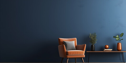  conceptual interior room 3 d illustration Armchair in blue living room Infinite Possibilities...