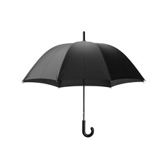 black umbrella mockup isolated on transparent background,transparency 