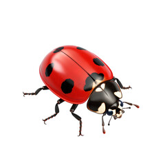 ladybug isolated on transparent background,transparency 