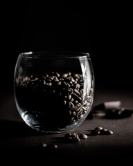 picture of coffee beans in the glass