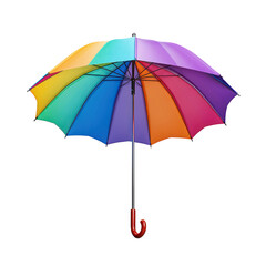 rainbow umbrella isolated on transparent background,transparency 
