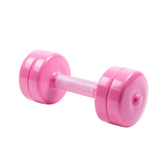 Pink dumbbell isolated on transparent background,transparency 